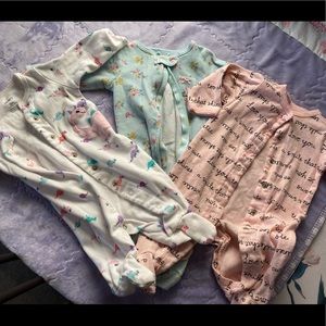 Lot of 3 Carters pajamas